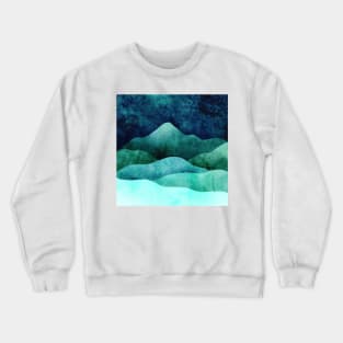 A Stroll through the Mountains // Negative Watercolour Painting Crewneck Sweatshirt